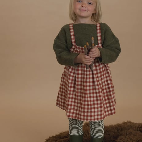 【organic zoo】Paprika Gingham Tribe Skirt