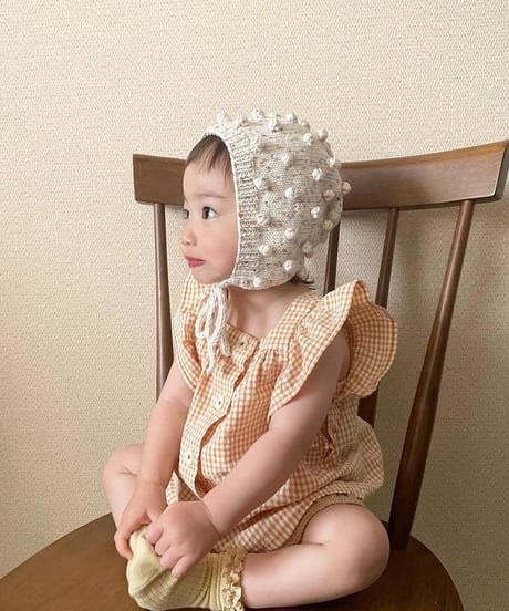 【babytoly】 popcorn bonnet /Confetti yarn