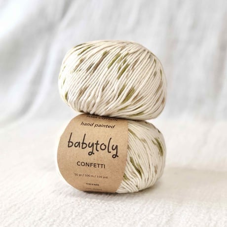 予約【babytoly】THYME//Organic cotton yarns/Confetti