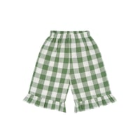 【organic zoo】Dill Gingham Frill Culottes