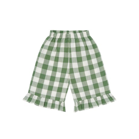 【organic zoo】Dill Gingham Frill Culottes