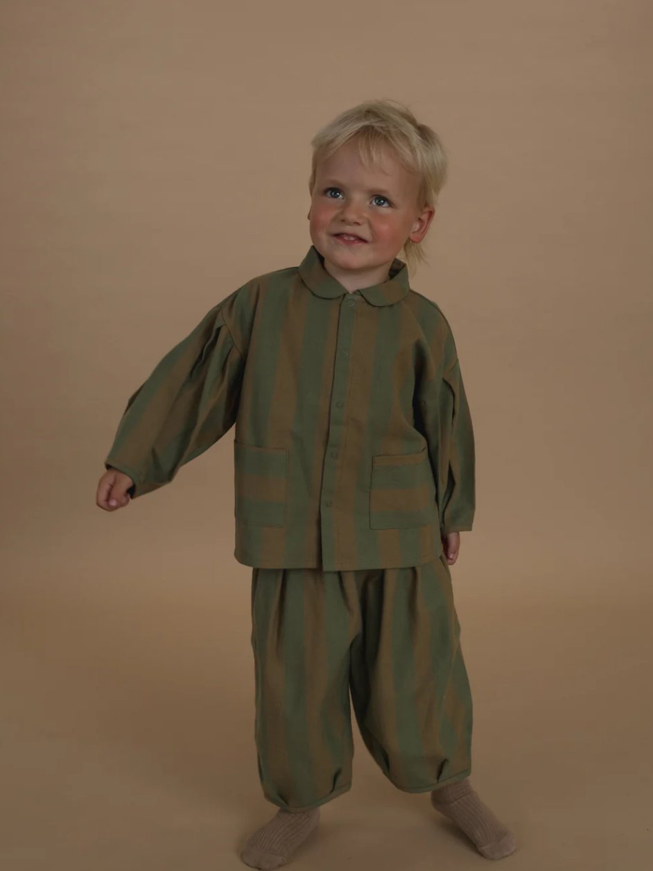 organic zoo】Woodland Stripes Lodge Shirt | lana