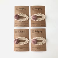 【babytoly 】 crochet mini clips circles/moca × natural