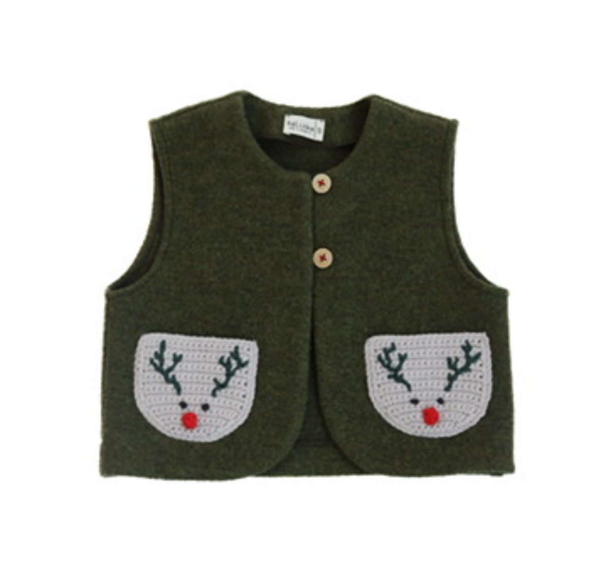 kalinka】Rudolph Vest / Green | lana