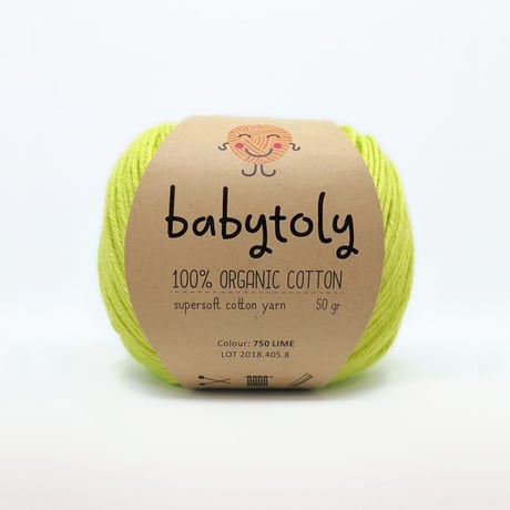 予約【babytol】LIME//Organic cotton yarns