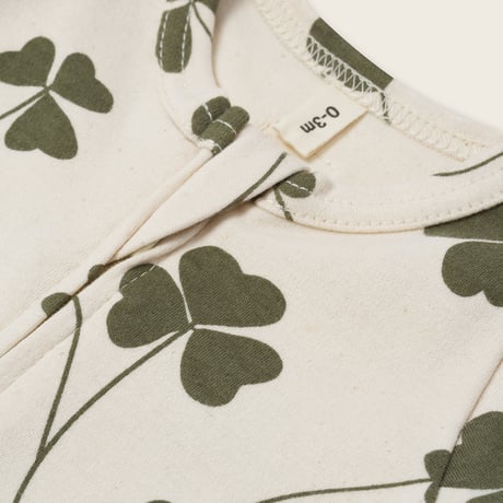【organic zoo】Clover Zip Sleepsuit Undyed