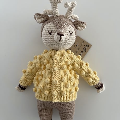 予約【babytoly】Deer Popcorn Cardigan🦌