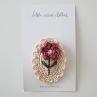 【Little Cotton Clothes】 Crochet Hair Clip Dahlia