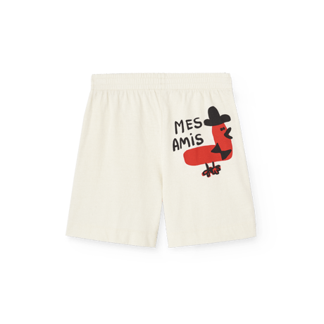 【The Animals Observatory】PELICAN KID SHORT SWEATPANTS Raw White