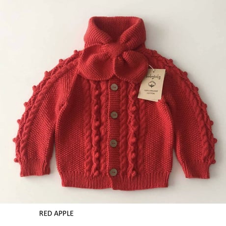 予約【babytoly】HAZEL cardigan w/attached scarf