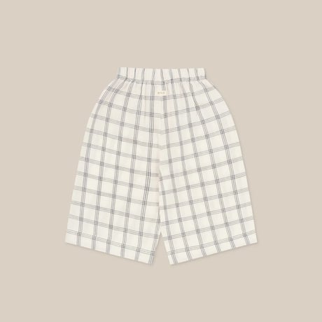 【organic zoo】Navy Window Check Wide Leg Pants