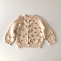 予約【babytoly】FLORAL CARDIGAN