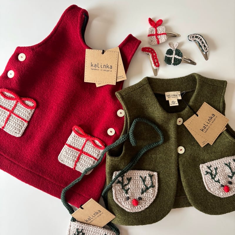 kalinka】Rudolph Vest / Green | lana