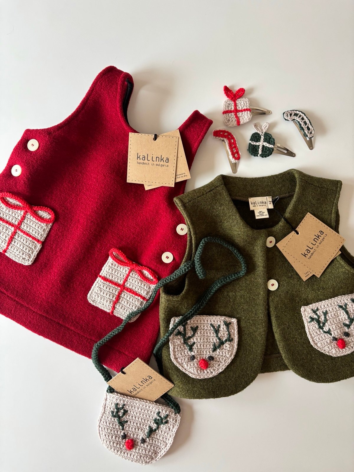 kalinka】Rudolph Vest / Green | lana