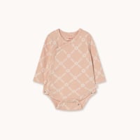 【TINYCOTTONS】FLOWER GRID RIB CROSSED BODY *wild rose*