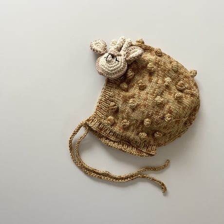 【babytoly 】 popcorn bonnet/confetti caramel