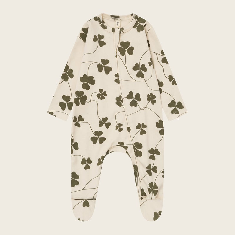organic zoo】Clover Zip Sleepsuit Undyed | lana