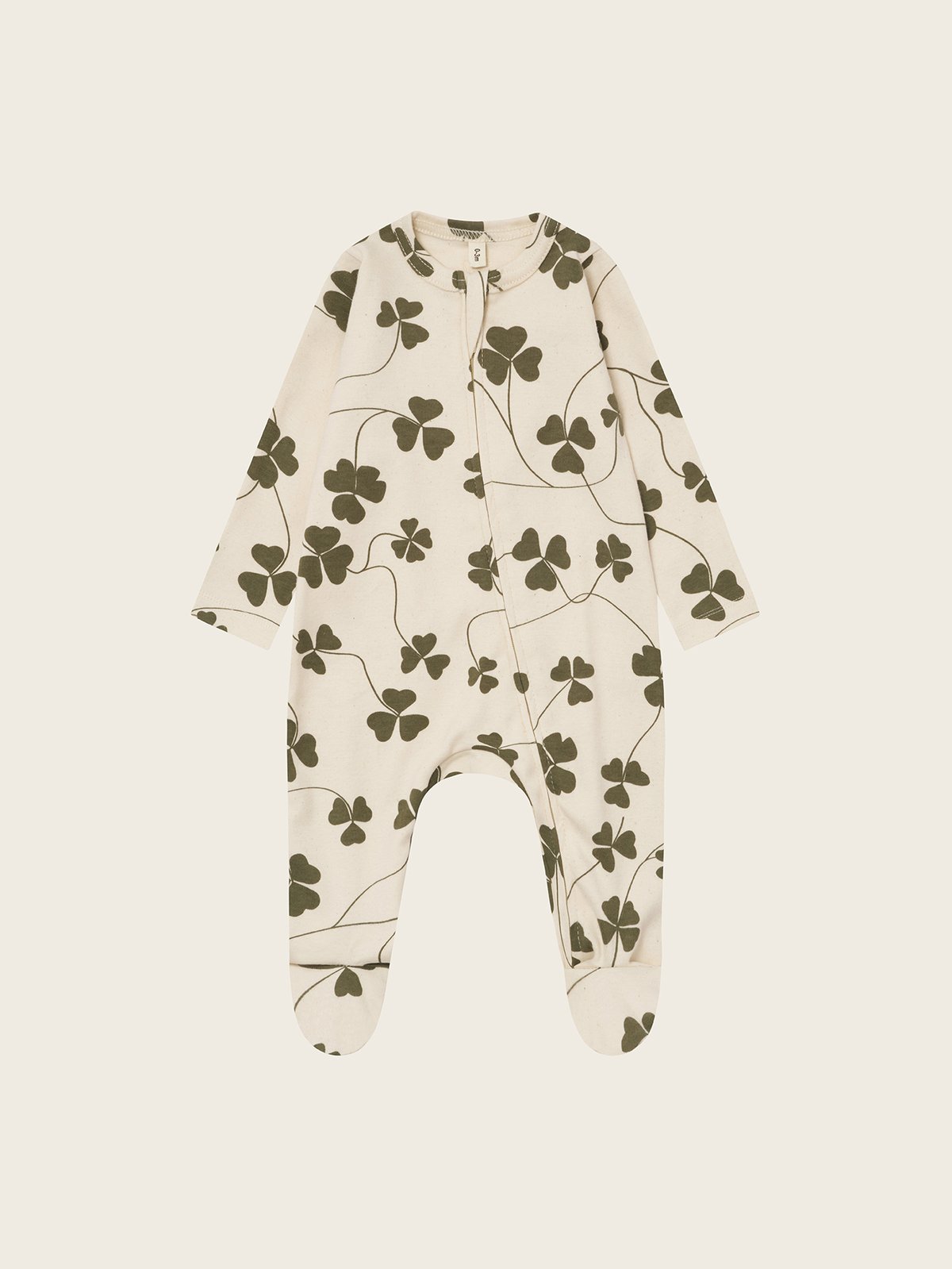 organic zoo】Clover Zip Sleepsuit Undyed | lana