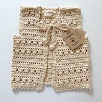 予約【babytoly】fiona crochet vest