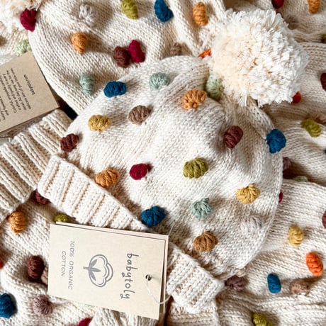 予約【babytoly】rainbow popcorn beanie