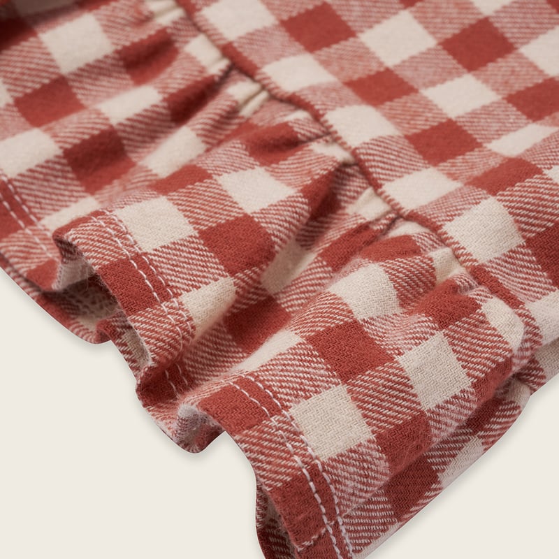 ボトムス organic zoo Gingham Frill Culottes organic zoo】Blueberry Gingham Frill Culottes |