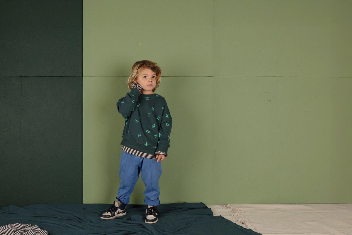 新品　未使用 nixnut TUR KNIT SWEATER 110 トレーナー 予約販売【nixnut】Stamp Sweater/ MOSS | lana