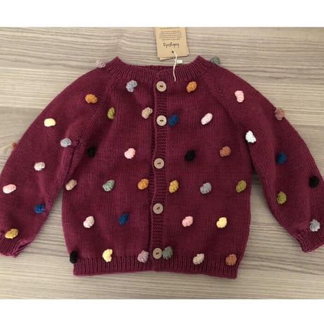 予約【babytoly】rainbow popcorn cardigan