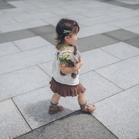 予約【babytoly】Marla Crochet Patchwork Vest /design 1