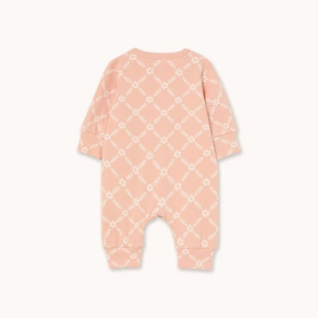 【TINYCOTTONS】FLOWER GRID RIB ONE-PIECE *wild rose*