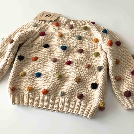 予約【babytoly】rainbow popcorn sweater