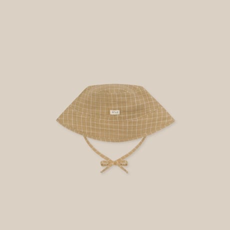 【organic zoo】Grid Check Wheat Bucket Sun Hat