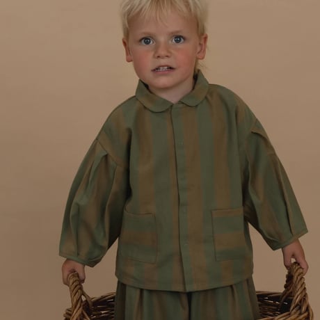 【organic zoo】Woodland Stripes Lodge Shirt