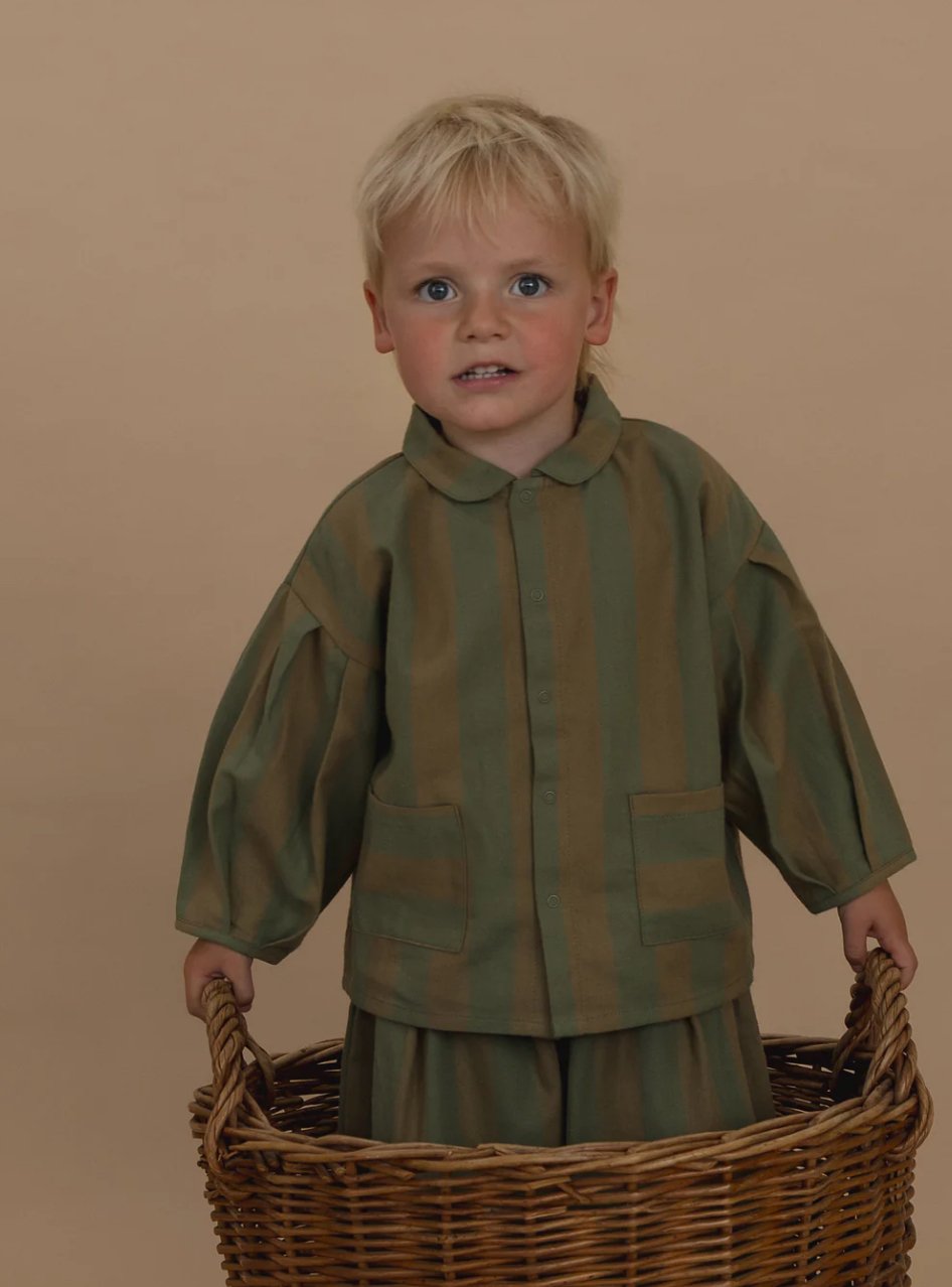 organic zoo】Woodland Stripes Lodge Shirt | lana