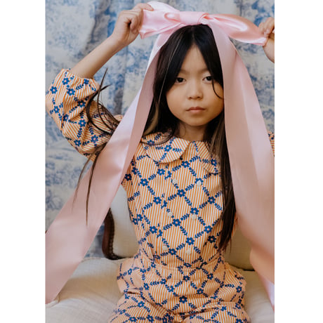 【TINYCOTTONS】FLOWER GRID SHIRT *light cream*