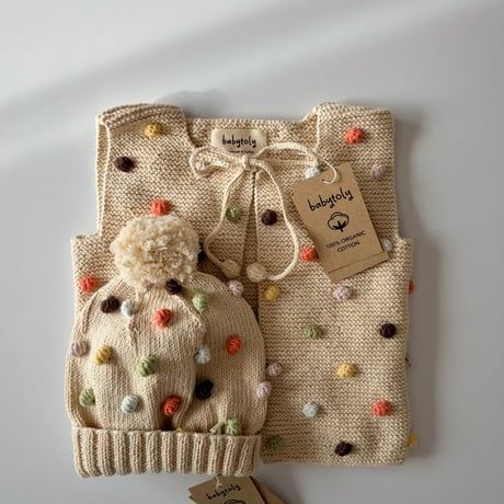 予約【babytoly】rainbow popcorn beanie