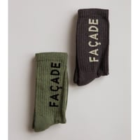 【Façade】Façade Ribbed cotton tube socks (2 pairs)