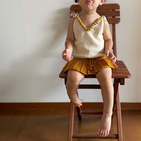 予約【babytoly】eva knit top / ribbons