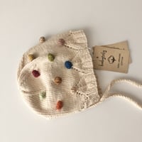 予約【babytoly】rainbow blossom popcorn bonnet