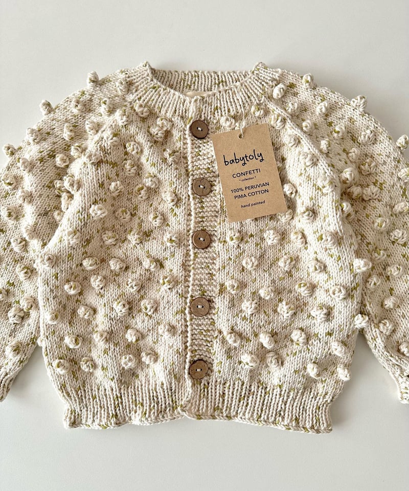 Babytoly popcorn cardigan