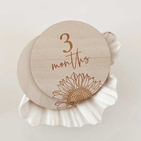 【 Lion + Lamb the Label 】WOODEN MILESTONE SET - SUNFLOWER