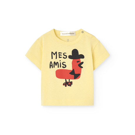 【The Animals Observatory】PANGOLIN BABY T-SHIRT Soft Yellow