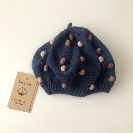 【babytoly 】rainbow popcorn berets/navy