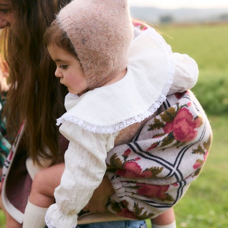 【birinit】Light Pink knit romper baby