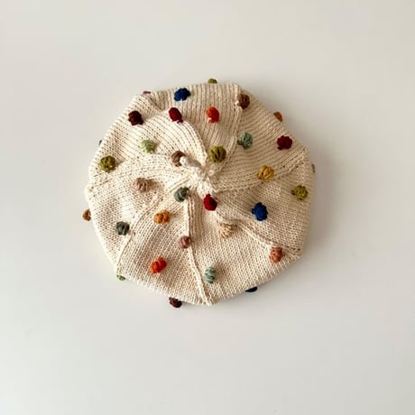 【babytoly 】rainbow popcorn berets/natural