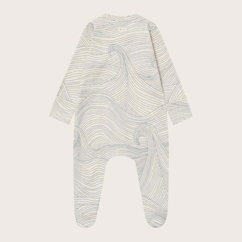 organic zoo】Seascape Zip Sleepsuit Undyed | lana
