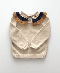 ラスト1【babytoly 】CAMILLE COLLAR sweater/golden brown