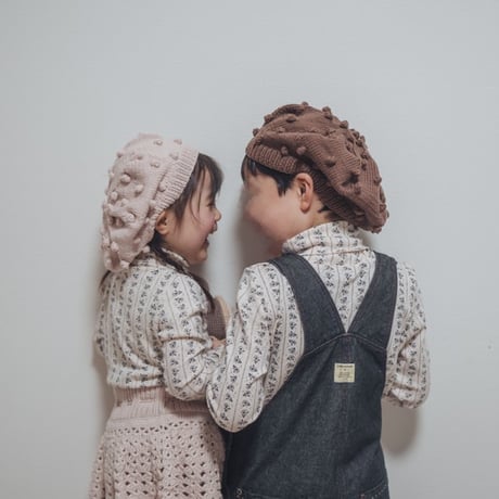 【babytoly 】popcorn berets/powder pink