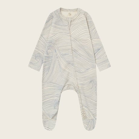 【organic zoo】Seascape Zip Sleepsuit Undyed