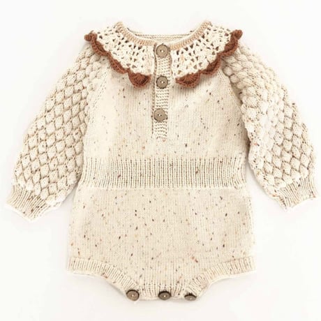 予約【babytoly 】adele romper with collars/confetti