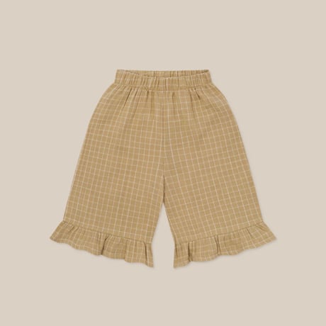【organic zoo】Grid Check Wheat Frill Culottes
